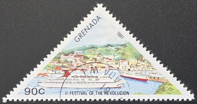 Grenada - 1981 Scott 841 Cruise Ship Harbor Festival of the Revolution - Stamp - Imagem 1 de 3