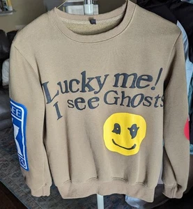 Lucky Me I See Ghosts Camp Flog Gnaw Kid Cudi Sweater Crewneck Kanye West KidsXL - Picture 1 of 4