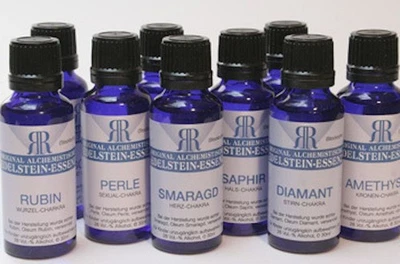 Alchemistische Edelstein Essenzen nach Paracelsus, 9 verschiedene Edelsteine - Bild 1 von 2