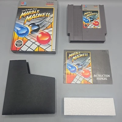 Marble Madness (Nintendo Entertainment System NES) Complete With Manual CIB  - Image 1 of 4