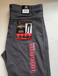 $70 ZeroXposur V87820S Mens Stretch Commuter Slate Gray Pants 34x32 - Picture 1 of 9