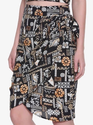 Her Universe Disney Moana Retro Wrap Knee Lgth Skirt Maui Polynesian SMALL NWT - Image 1 of 4