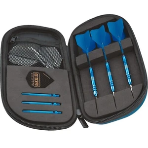Estuche de dardos reales Harrows azul sostiene dardos reales completamente montados - Imagen 1 de 2