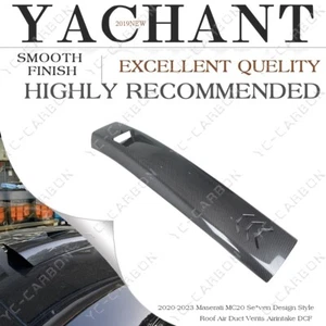 DRY CARBON For 20-23 Maserati MC20 SE*VEN Design Roof Air Duct Vents Airintake - Foto 1 di 20