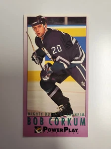 Anaheim Mighty Ducks NHL Hockey Bob Corkum 1993/94 PowerPlay/Fleer Trading Card - Picture 1 of 2