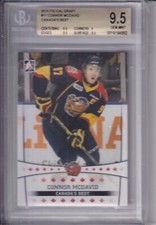 2014-15 CONNOR MCDAVID LEAF IN THE GAME CHL DRAFT CANADA'S BEST #11 BGS 9.5