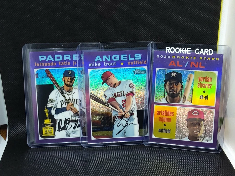 U2020 Topps Heritage PURPLE REFRACTORS -Pick your card- TROUT TATIS ACUNA SOTO  - Image 1 of 1