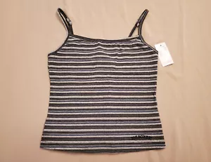 NWT Joe Boxer Striped Gray Stretch Cotton Cami Tank Top Lingerie Sleepwear - S - Picture 1 of 3