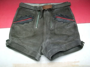 Alte Lederhose, wahrscheinlich für Knaben, aus den 60er Jahren - Bild 1 von 12