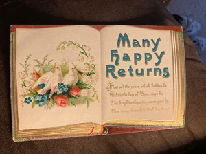 Many Happy Returns Poem -  Larger Letters - Picture 1 of 2