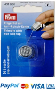Prym Fingerhut 15 mm silber-Zinkdruckguss mit Antirutschkante zum Nähen & Quilten - Bild 1 von 2