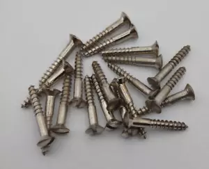#4 x 3/4" viti in legno marino con testa ovale cromata ottone (20) confezione CBWS04 - Foto 1 di 2