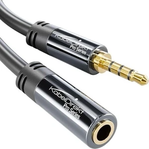 Kabeldirekt Headset extension lead/extension cable with break-proof metal plug - Picture 1 of 4