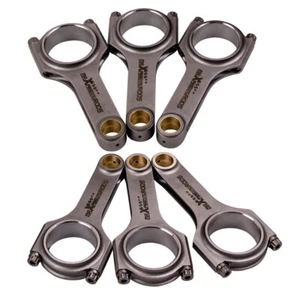 6pcs Connecting Rods For Datsun 240Z Nissan Skyline Cedric L24 ARP 2000 5.236" - Picture 1 of 12