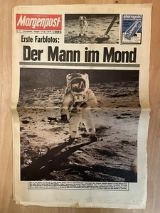 2.August 1969, Astronauts, Der Mann IN Moon, Extra Morgenpost Original Newspaper - Picture 1 of 4