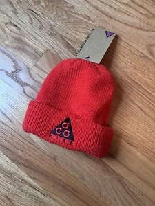 New Nike UNISEX ACG Beanie Habenero ONE SIZE  AV4775 634 Wool Hat NWT Orange - Picture 1 of 3