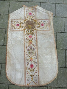 belle et très ancienne robe de prêtre, joliment travaillée, 117 cm, cape - Photo 1/2