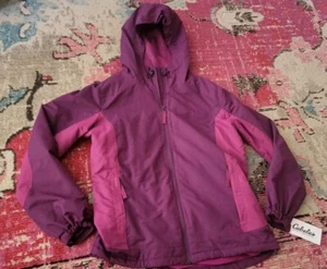 new nwt womens Cabelas purple zipfront jacket hooded M regular outerwear zipfrnt - Picture 1 of 5