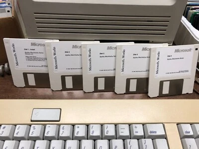 MicroSoft Works v3.0 программное обеспечение 3-1/2" диски - винтажный Mac программное обеспечение - Изображение 1 из 4