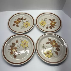 Wildwood Stoneware Autumn Collection 4 pc Salad/Dessert Plates Made in Japan Vtg - Picture 1 of 3