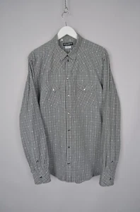 Dolce & Gabbana GOLD Snap Western Check Shirt Runway Size 42 16 ½ Large P2P 22" - Picture 1 of 9