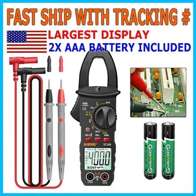 Digital Multimeter Tester AC DC Volt Amp Clamp Meter Auto Range LCD Handheld