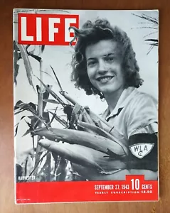 Life Magazine September 27, 1943 Harvester - Battle of Salerno - MGM - WWII 125 - Picture 1 of 2