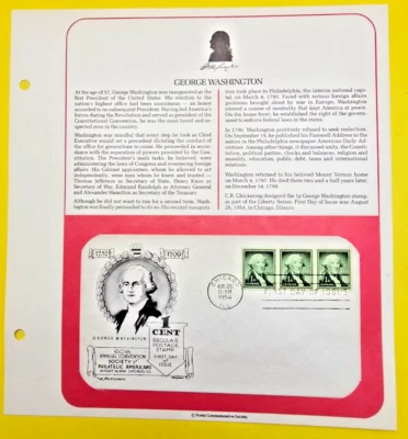 GEORGE WASHINGTON 60TH Annual Convention Society Of Philatelic Americans 1954 1¢ - Image 1 of 3