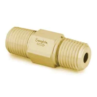 Swagelok B-4C2-10 10psi Brass Poppet Check Valve 1/4" MNPT - FAST SHIPPING - Image 1 of 2