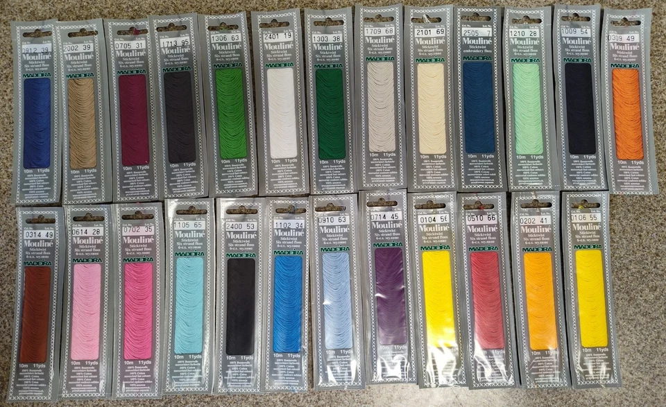 Mouline Madeira Sticktwist Sixstrand cotton and Rayon embroidery floss 25@11yrds - Image 1 of 4
