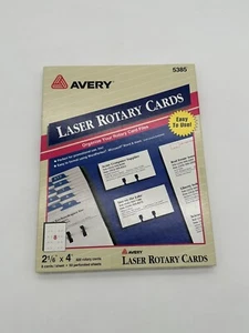 Avery kleine Drehkarten 5385 2 1/6 " x 4" Rolodex weiße Box mit 400 Karten (3-0) - Bild 1 von 2