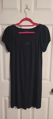 Tiana B.  Black Tunic Short Sleeve Dress with Button Front Detail Size Medium - Image 1 of 4