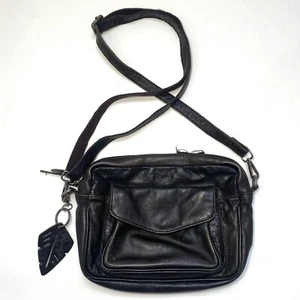 Legend Genuine Leather Black Shoulder Crossbody Bag - Picture 1 of 13