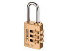 ABUS 32161 165/20 20mm Solid Brass Body Combination Padlock (3-Digit) Carded
