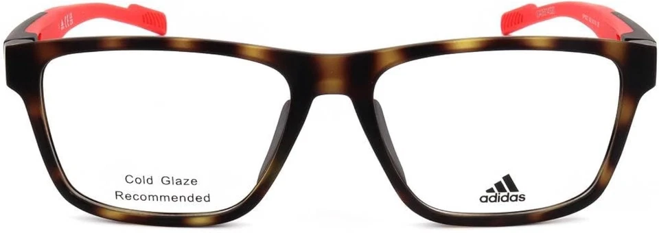 Armação de óculos ópticos Adidas SP5027 052 tartaruga fosca/vermelho plástico 54-16-135 - Imagem 1 de 4