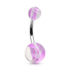 Colour Blow Out Acrylic Belly Bar