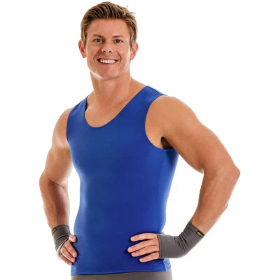 Insta Slim Pro Active Wear Muscle Tank Compression Slimming Under Shirt - Royal - Image 1 of 2