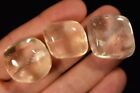3 YELLOW OPTICAL CALCITE Tumbled Stones 56g Healing Crystals, Cleansing