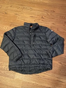 Nike ACG 1/2 Zip Puffer Jacket Adult Large Black Pullover Goose Down Mens EUC - Picture 1 of 11