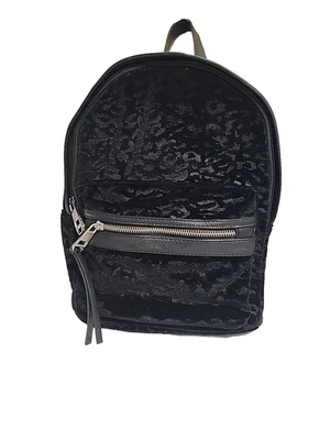 Mochila de terciopelo Madden Girl negra pequeña 12x9x5 Foto 1 de 4