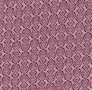 1970er Vintage Polyester Strick Stoff Geometrisch Burgund Mod Groovy Retr0 47"x47" - Bild 1 von 6