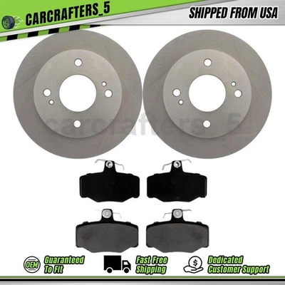 Disc Brake Rotors Brake Pads Set Rear for 2001-2005 Nissan Almera 1.8L - Image 1 of 4
