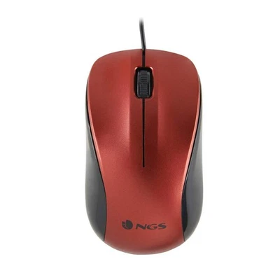 NGS CREW RED - 1200dpi Optical Mouse with USB Wire, Mouse for Computer or Laptop - Image 1 of 4