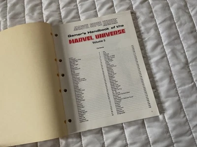 GAMER'S HANDBOOK OF THE MARVEL UNIVERSE VOLUME 5 - Marvel Super Heroes 1989 TSR - Image 1 of 4