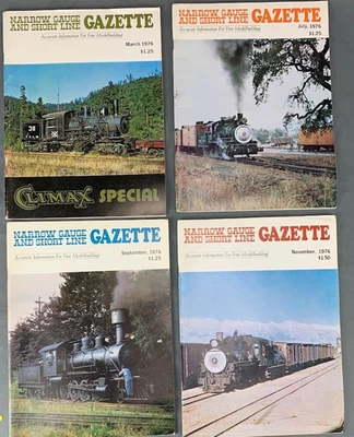 Narrow Gauge and Short Line Gazette Magazine Partial Year 4 Issues 1976 PUB0515 - Image 1 of 3