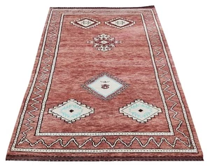 Vintage Moroccan Rug 5.5 x 11.0 Berber rug Beni ouarian Boujaad Rug Handmade Rug - Picture 1 of 11