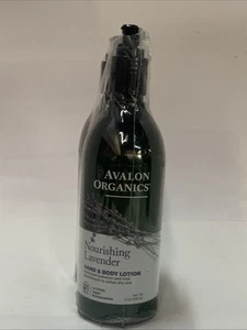 2x Avalon Organics Hand Body Lotion Moisturizing Lavender, Non-GMO & Vegan, 12oz - Picture 1 of 4