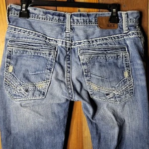 BKE Buckle Womens Aiden Straight Denim Jeans Embossed Pocket Size 30Sx29 - Picture 1 of 19