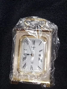 Vintage Bulova Miniature Brass Clock - Picture 1 of 3