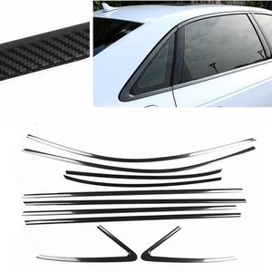 For Audi A3 S3 Sedan 15-20 10PCS Black Stainless steel Window Trim Strip Cover - Foto 1 di 1